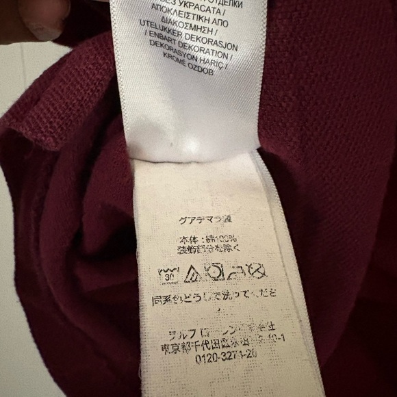 Polo Ralph Lauren Classic Fit Burgundy Polo Shirt Size M – Green Pony Logo - Picture 8 of 9